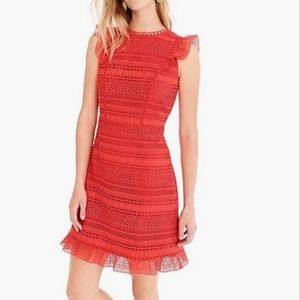 J.Crew Cap Sleeves Ruffle Dress 00